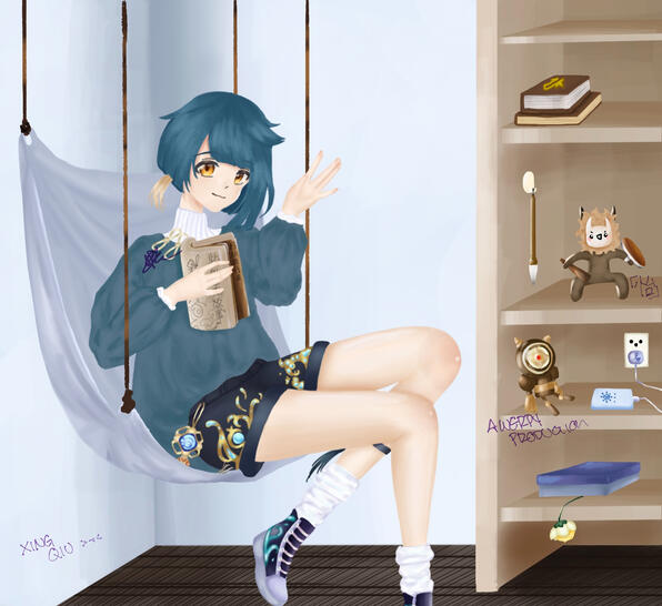 Genshin: Xingqiu Fanart Art by: Me